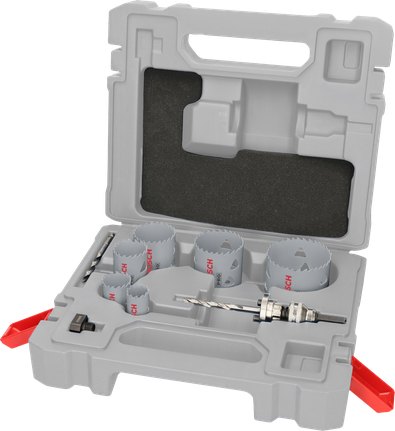 Juego de mandril Q-Lock para sierra de corona multimaterial Bosch PRO, 10 piezas.